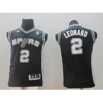 San Antonio Spurs #2 Kawhi Leonard Black Kids Jersey