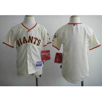 San Francisco Giants Blank Cream Kids Jersey