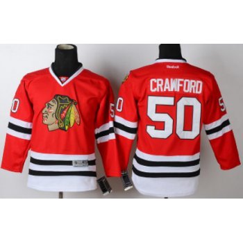 Chicago Blackhawks #50 Corey Crawford Red Kids Jersey