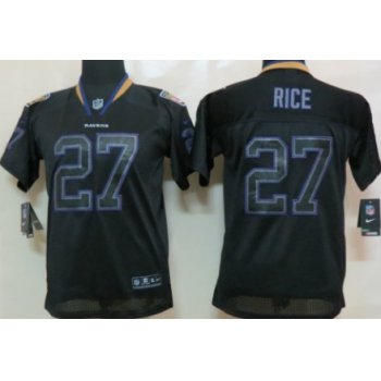 Nike Baltimore Ravens #27 Ray Rice Lights Out Black Kids Jersey