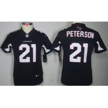 Nike Arizona Cardinals #21 Patrick Peterson Black Limited Kids Jersey