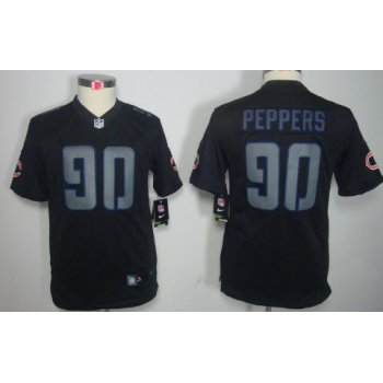 Nike Chicago Bears #90 Julius Peppers Black Impact Limited Kids Jersey