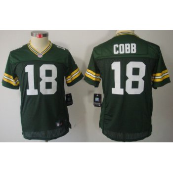 Nike Green Bay Packers #18 Randall Cobb Green Limited Kids Jersey