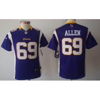 Nike Minnesota Vikings #69 Jared Allen Purple Limited Kids Jersey