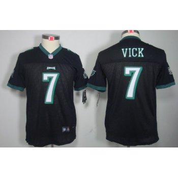 Nike Philadelphia Eagles #7 Michael Vick Black Limited Kids Jersey