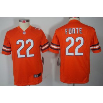 Nike Chicago Bears #22 Matt Forte Orange Limited Kids Jersey