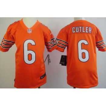 Nike Chicago Bears #6 Jay Cutler Orange Game Kids Jersey