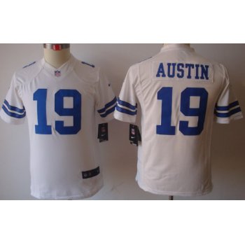 Nike Dallas Cowboys #19 Miles Austin White Limited Kids Jersey