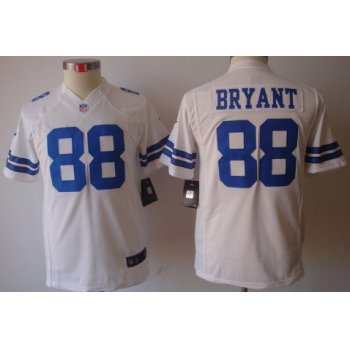 Nike Dallas Cowboys #88 Dez Bryant White Limited Kids Jersey