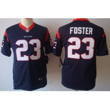Nike Houston Texans #23 Arian Foster Blue Limited Kids Jersey