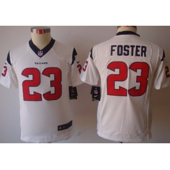 Nike Houston Texans #23 Arian Foster White Limited Kids Jersey