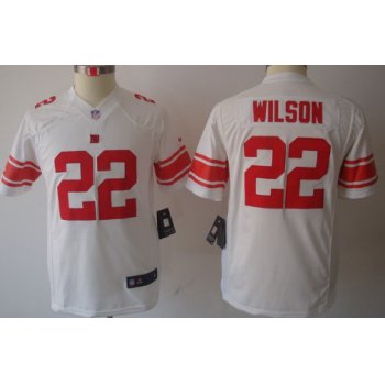 Nike New York Giants #22 David Wilson White Limited Kids Jersey