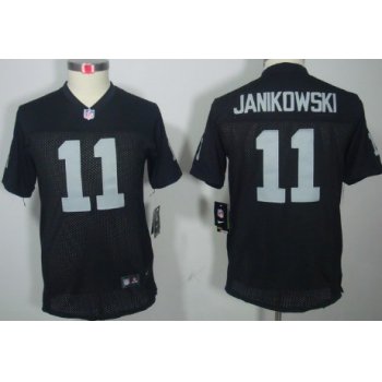 Nike Oakland Raiders #11 Sebastian Janikowski Black Limited Kids Jersey
