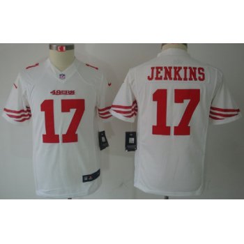 Nike San Francisco 49ers #17 A.J. Jenkins White Limited Kids Jersey