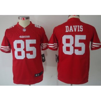 Nike San Francisco 49ers #85 Vernon Davis Red Limited Kids Jersey