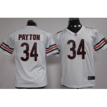 Nike Chicago Bears #34 Walter Payton White Game Kids Jersey