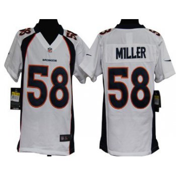Nike Denver Broncos #58 Von Miller White Game Kids Jersey