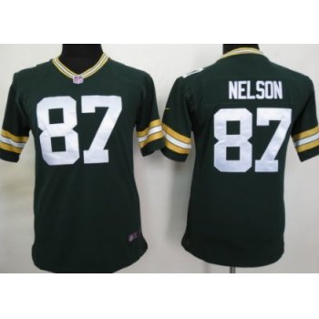 Nike Green Bay Packers #87 Jordy Nelson Green Game Kids Jersey