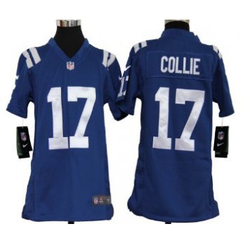 Nike Indianapolis Colts #17 Austin Collie Blue Game Kids Jersey