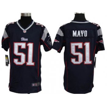Nike New England Patriots #51 Jerod Mayo Blue Game Kids Jersey
