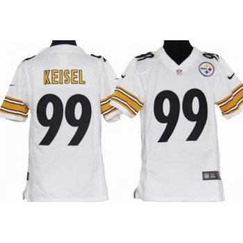 Nike Pittsburgh Steelers #99 Brett Keisel White Game Kids Jersey