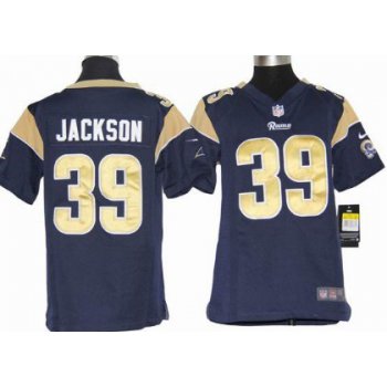 Nike St. Louis Rams #39 Steven Jackson Navy Blue Game Kids Jersey