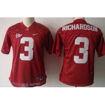 Alabama Crimson Tide #3 Trent Richardson Red Kids Jersey