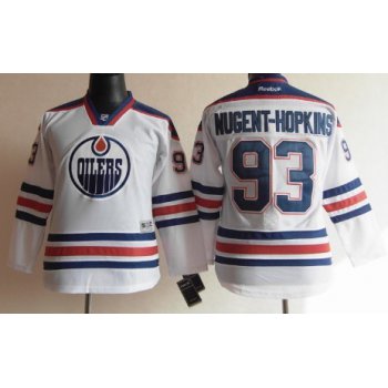Edmonton Oilers #93 Ryan Nugent-Hopkins White Kids Jersey