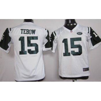 Nike New York Jets #15 Tim Tebow White Game Kids Jersey