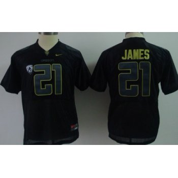 Oregon Ducks #21 LaMichael James Black Kids Jersey
