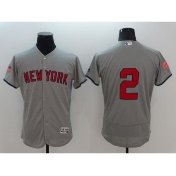 Men New York Yankees 2 No name Grey Elite Independent Edition 2021 MLB Jerseys