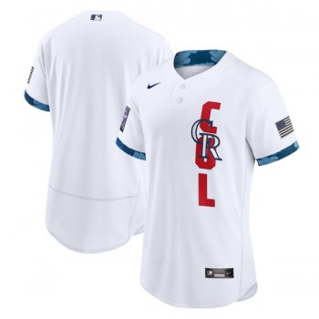 Men's Colorado Rockies Blank 2021 White All-Star Flex Base Stitched MLB Jersey