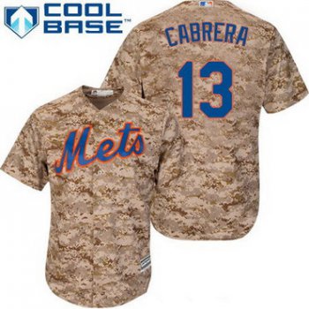 Men's New York Mets #13 Asdrubal Cabrera Camo Alternate Stitched MLB Majestic Cool Base Jersey