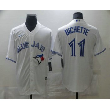 Men's Toronto Blue Jays #11 Bo Bichette White Stitched MLB Cool Base Nike Jersey
