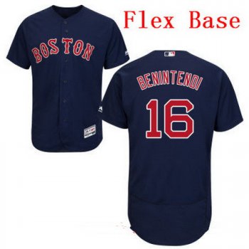 Men's Boston Red Sox #16 Andrew Benintendi Navy Blue Alternate Stitched MLB Majestic Flex Base Jersey