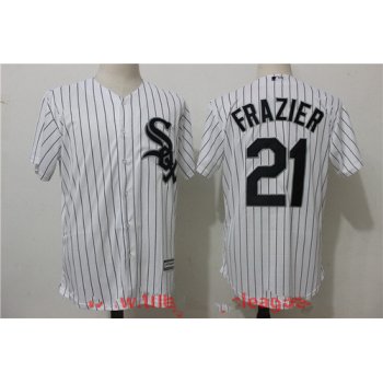 Men's Chicago White Sox #21 Todd Frazier White Home Stitched MLB Majestic Cool Base Jersey