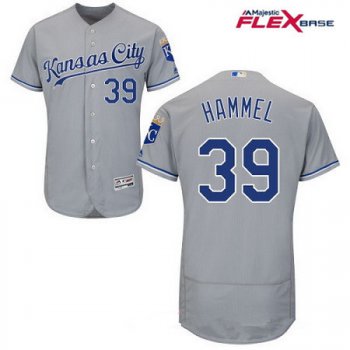 Men's Kansas City Royals #39 Jason Hammel Gray Road Stitched MLB Majestic Flex Base Jersey