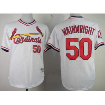 St. Louis Cardinals #50 Adam Wainwright 1982 White Pullover Jersey