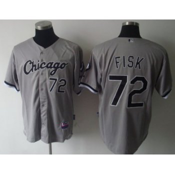 Chicago White Sox #72 Carlton Fisk Gray Cool Base Jersey