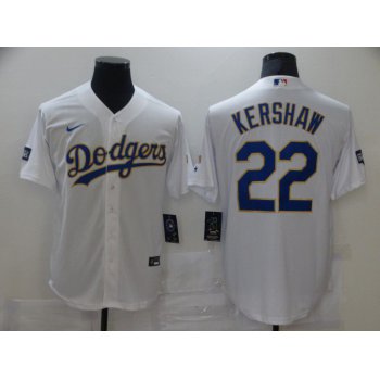 Men Los Angeles Dodgers 22 Kershaw White Game 2021 Nike MLB Jerseys