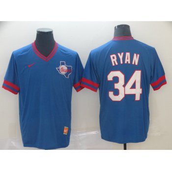 Men Texas Rangers 34 Ryan Blue Game Nike MLB Jerseys