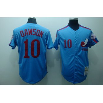 Montreal Expos #10 Andre Dawson 1982 Blue Throwback Jersey