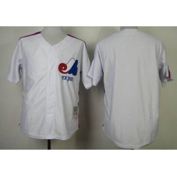 Montreal Expos Blank 1982 White Throwback Jersey