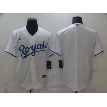 Men Kansas City Royals Blank White Game Nike MLB Jerseys