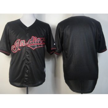 Cleveland Indians Blank Black Fashion Jersey