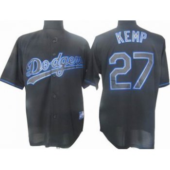 Los Angeles Dodgers #27 Matt Kemp Black Fashion Jersey