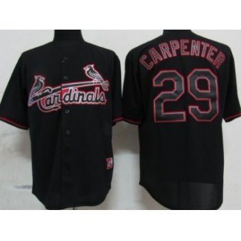 St. Louis Cardinals #29 Chris Carpenter Black Fashion Jersey