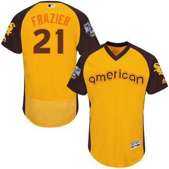 Todd Frazier Gold 2016 All-Star Jersey - Men's American League Chicago White Sox #21 Flex Base Majestic MLB Collection Jersey