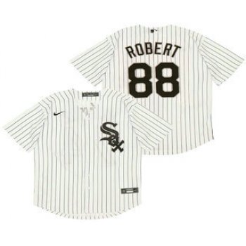 Men's Chicago White Sox #88 Luis Robert White Pinstripe Stitched MLB Cool Base Nike Jersey