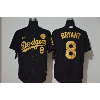 Men's Los Angeles Dodgers #8 Kobe Bryant Black Camo Fashion Stitched MLB Cool Base Nike Jersey